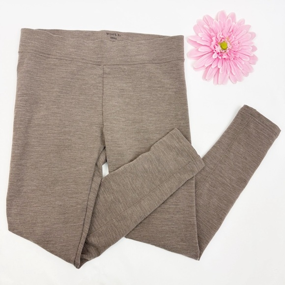 WOOLX Stella Cold Weather Wool Blend Leggings Brown Tan - Picture 4 of 8